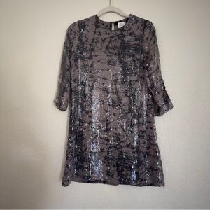 Parker silk sequined dress